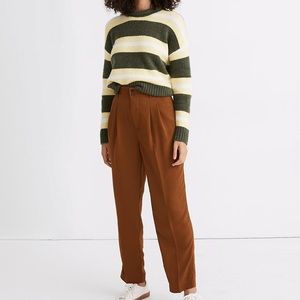 Madewell Drapey Pleater Taper Wide-Leg Pants